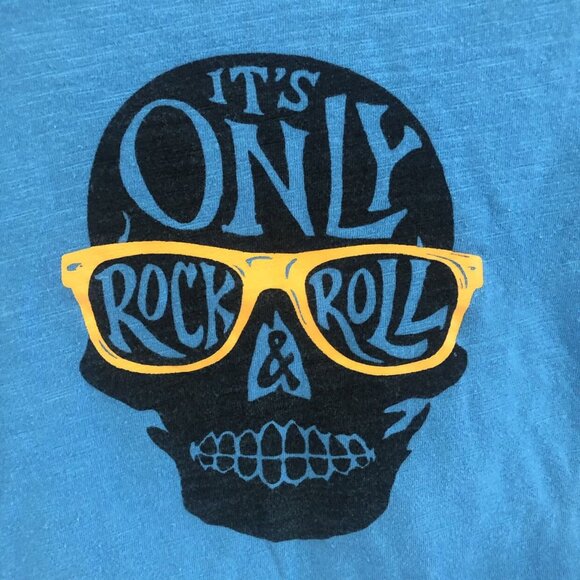 Fabkids Size M 6-7 Blue Long Sleeved Tee - Picture 2 of 6